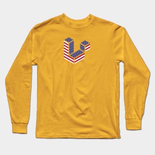 Laravel logo with USA flag for Events Long Sleeve T-Shirt